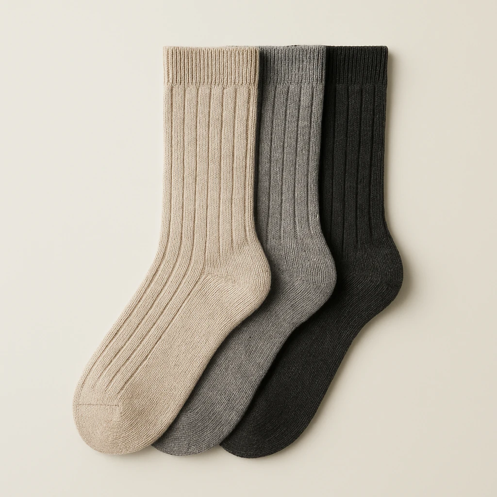 Ribbed Wool Socks